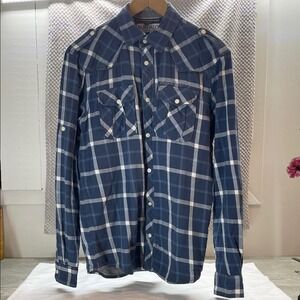 Buffalo David Bitton Men's Plaid Button Down Shirt Long Sleeve Casual Size S‎